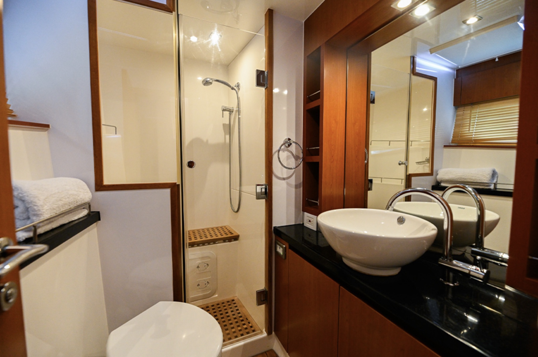 An en-suite cabin aboard Beach Boomer