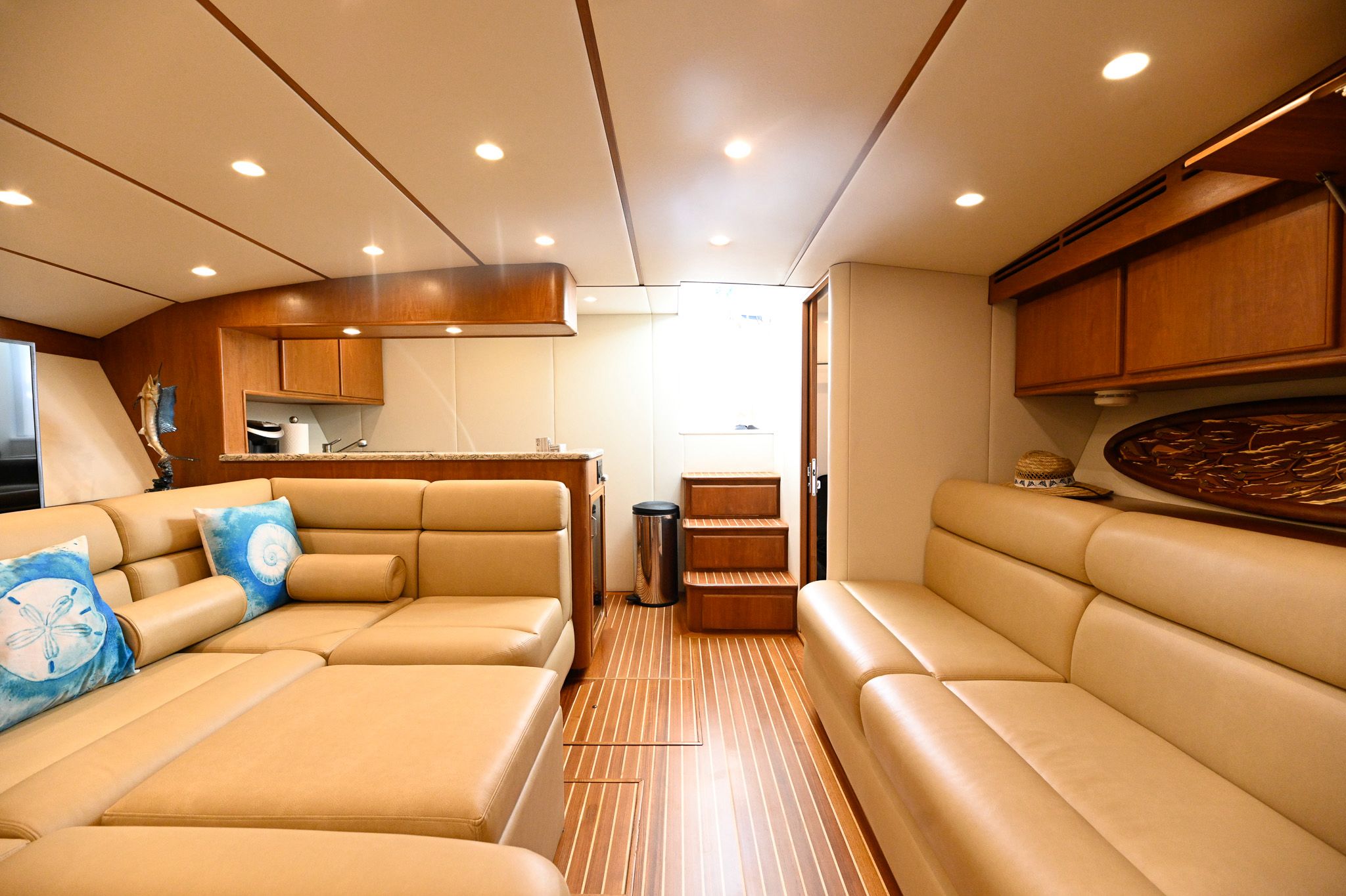 The cockpit and fighting chair aboard Big Fish