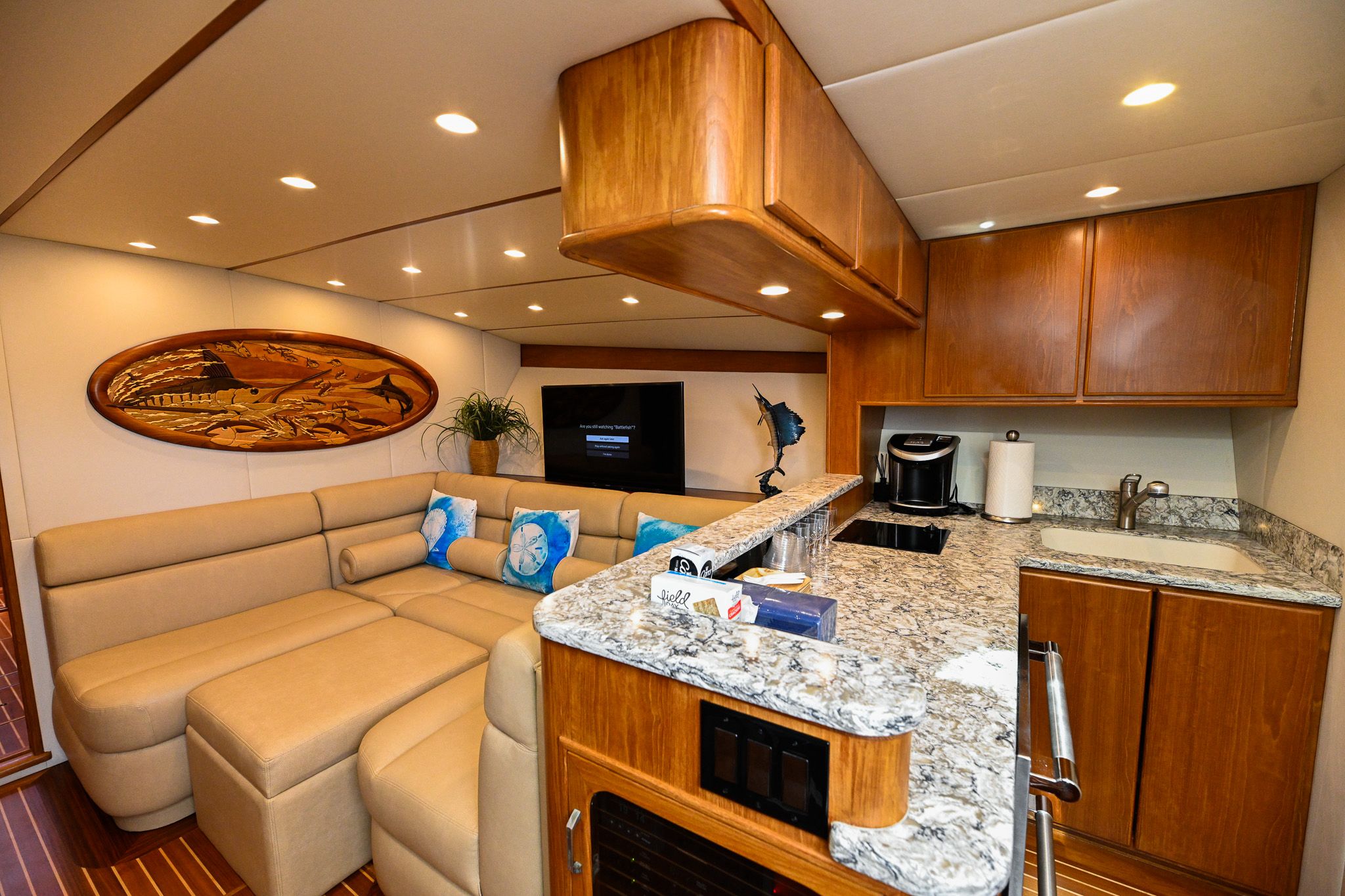 The saloon aboard Big Fish
